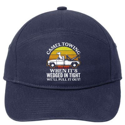 Camel Towing Retro Humor Saying Funny Transport Halloween Gift 7-Panel Snapback Hat