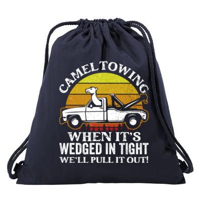 Camel Towing Retro Humor Saying Funny Transport Halloween Gift Drawstring Bag