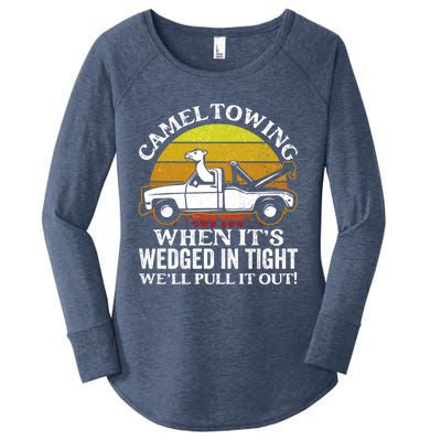 Camel Towing Retro Humor Saying Funny Transport Halloween Gift Women's Perfect Tri Tunic Long Sleeve Shirt