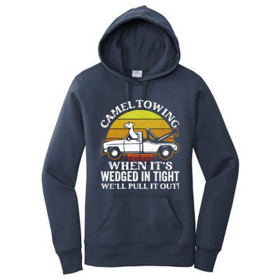 Camel Towing Retro Humor Saying Funny Transport Halloween Gift Women's Pullover Hoodie