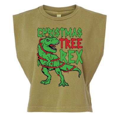 Christmas Tree Rex Garment-Dyed Women's Muscle Tee