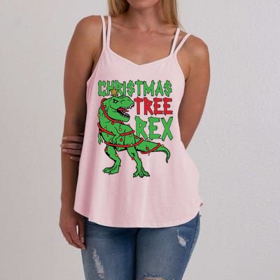 Christmas Tree Rex Women's Strappy Tank