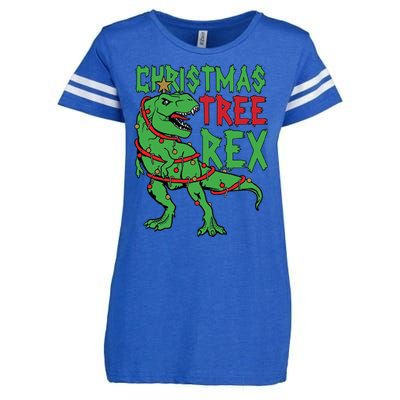 Christmas Tree Rex Enza Ladies Jersey Football T-Shirt