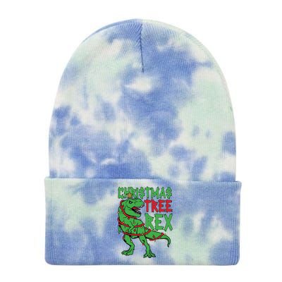 Christmas Tree Rex Tie Dye 12in Knit Beanie