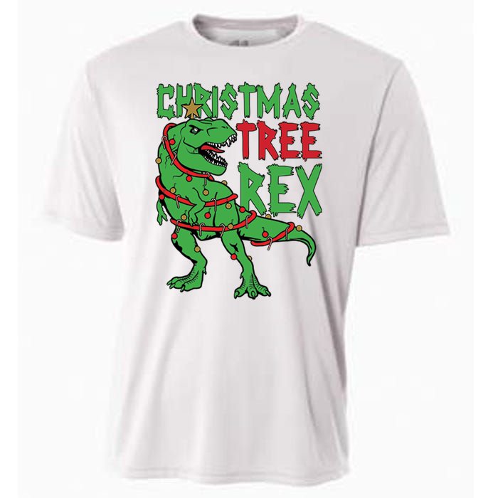 Christmas Tree Rex Cooling Performance Crew T-Shirt