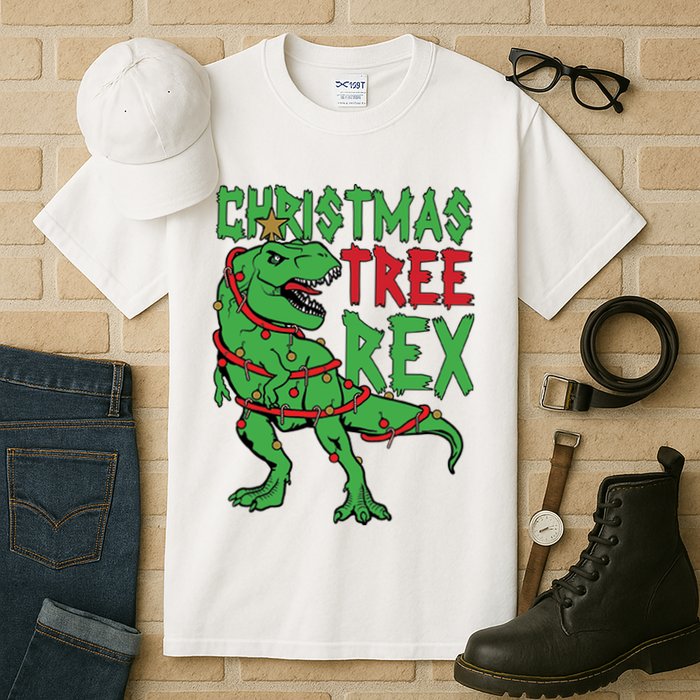 Christmas Tree Rex Tall T-Shirt
