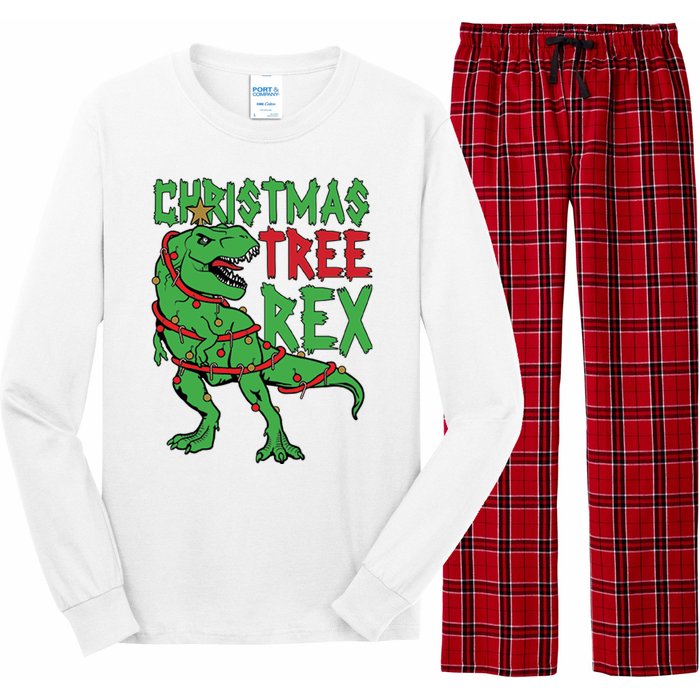 Christmas Tree Rex Long Sleeve Pajama Set