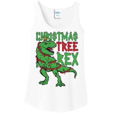 Christmas Tree Rex Ladies Essential Tank