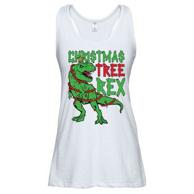 Christmas Tree Rex Ladies Essential Flowy Tank