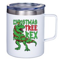 Christmas Tree Rex 12oz Stainless Steel Coffee Mug