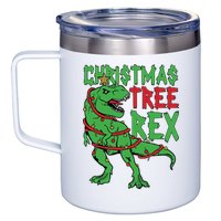 Christmas Tree Rex 12oz Stainless Steel Coffee Mug