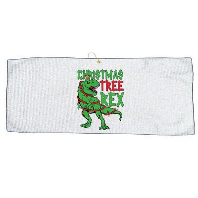 Christmas Tree Rex Large Microfiber Waffle Golf Towel