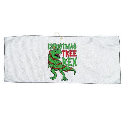 Christmas Tree Rex Large Microfiber Waffle Golf Towel