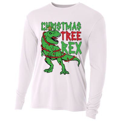 Christmas Tree Rex Cooling Performance Long Sleeve Crew