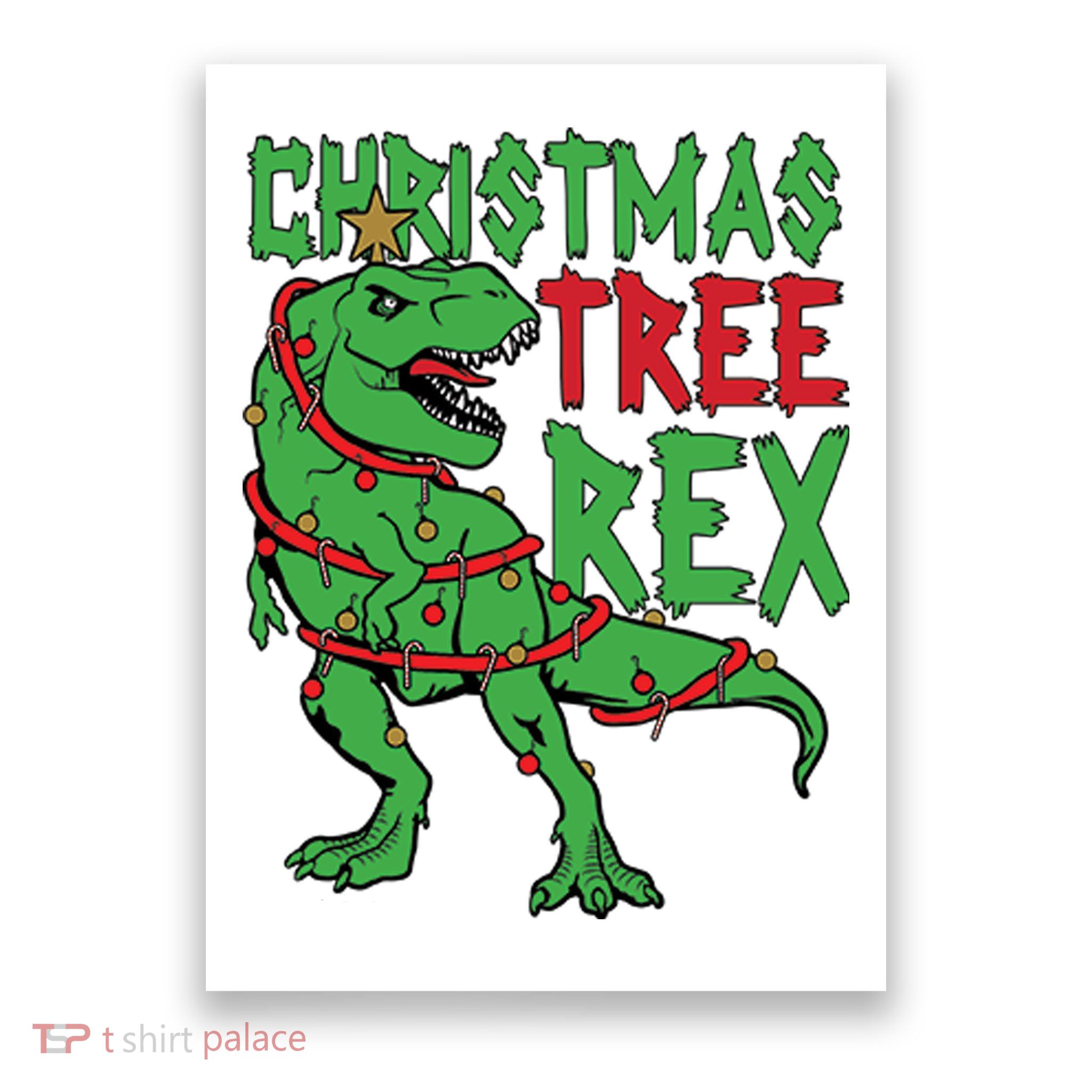 Christmas Tree Rex Poster