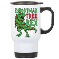 Christmas Tree Rex Stainless Steel Travel Mug