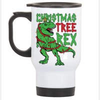 Christmas Tree Rex Stainless Steel Travel Mug