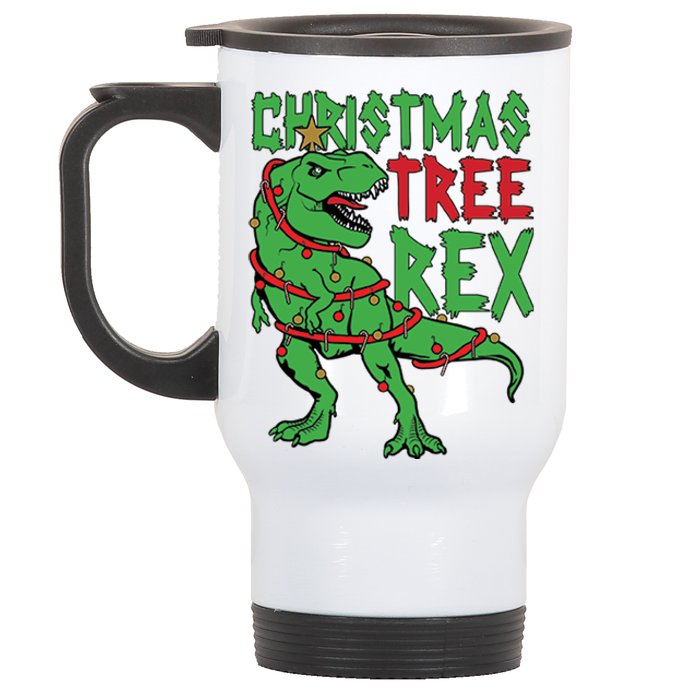 Christmas Tree Rex Stainless Steel Travel Mug