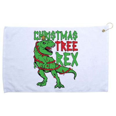 Christmas Tree Rex Grommeted Golf Towel