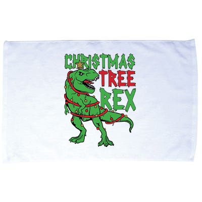 Christmas Tree Rex Microfiber Hand Towel