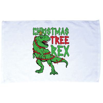 Christmas Tree Rex Microfiber Hand Towel