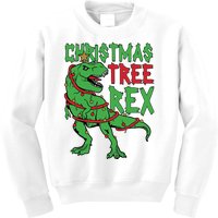 Christmas Tree Rex Kids Sweatshirt