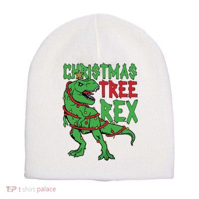 Christmas Tree Rex Short Acrylic Beanie