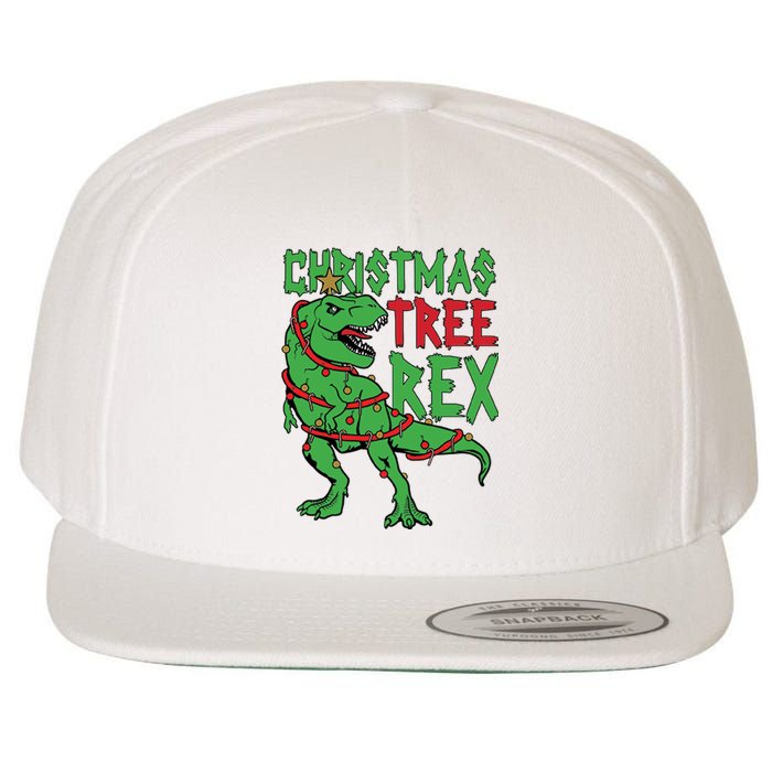 Christmas Tree Rex Wool Snapback Cap