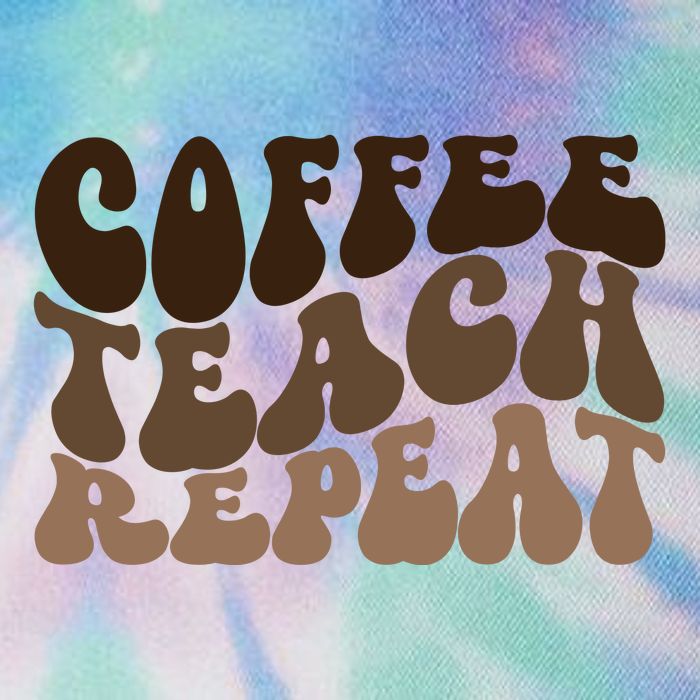 Coffee Teach Repeat Retro Teacher Gift Legacy Tie Dye Trucker Hat