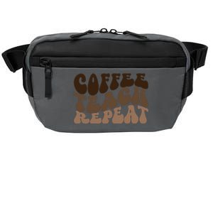 Coffee Teach Repeat Retro Teacher Gift Crossbody Pack