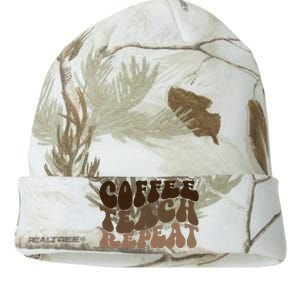 Coffee Teach Repeat Retro Teacher Gift Kati Licensed 12" Camo Beanie