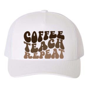 Coffee Teach Repeat Retro Teacher Gift Yupoong Adult 5-Panel Trucker Hat