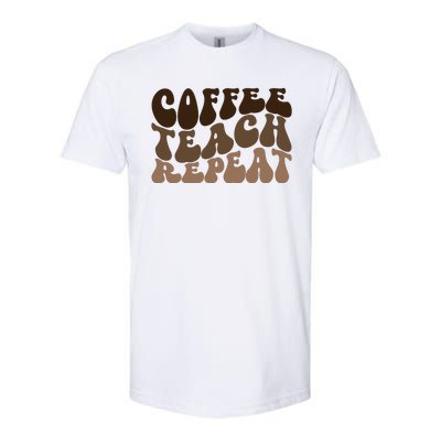 Coffee Teach Repeat Retro Teacher Gift Softstyle CVC T-Shirt