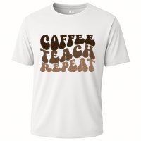 Coffee Teach Repeat Retro Teacher Gift Performance Shirt