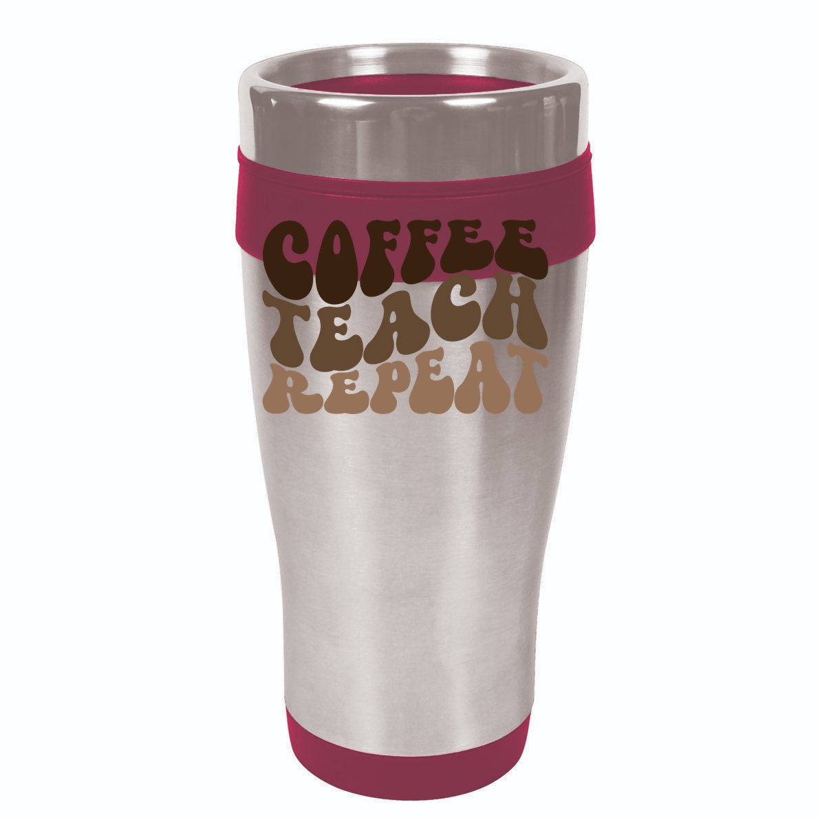 Coffee Teach Repeat Retro Teacher Gift V-Neck T-Shirt