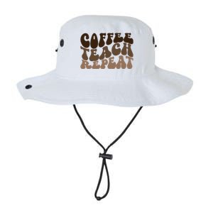 Coffee Teach Repeat Retro Teacher Gift Legacy Cool Fit Booney Bucket Hat