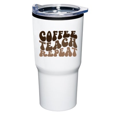 Coffee Teach Repeat Retro Teacher Gift Tumbler