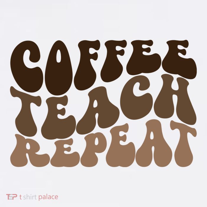 Coffee Teach Repeat Retro Teacher Gift Premium T-Shirt