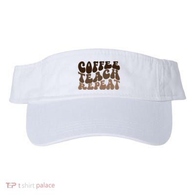 Coffee Teach Repeat Retro Teacher Gift Visor