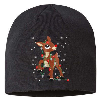 Cute The Red Nose Reindeer For And Christmas Sustainable Beanie