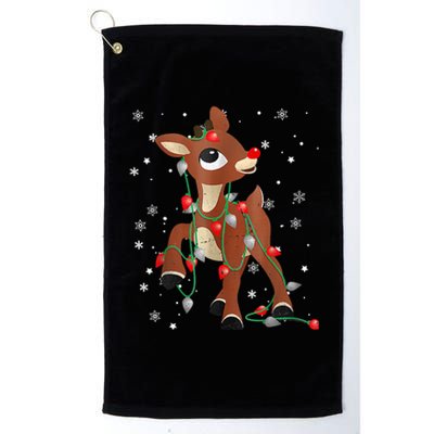 Cute The Red Nose Reindeer For And Christmas Platinum Collection Golf Towel