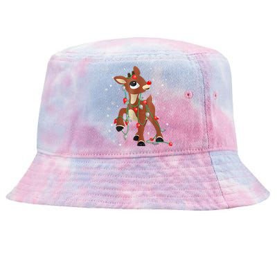 Cute The Red Nose Reindeer For And Christmas Tie-Dyed Bucket Hat