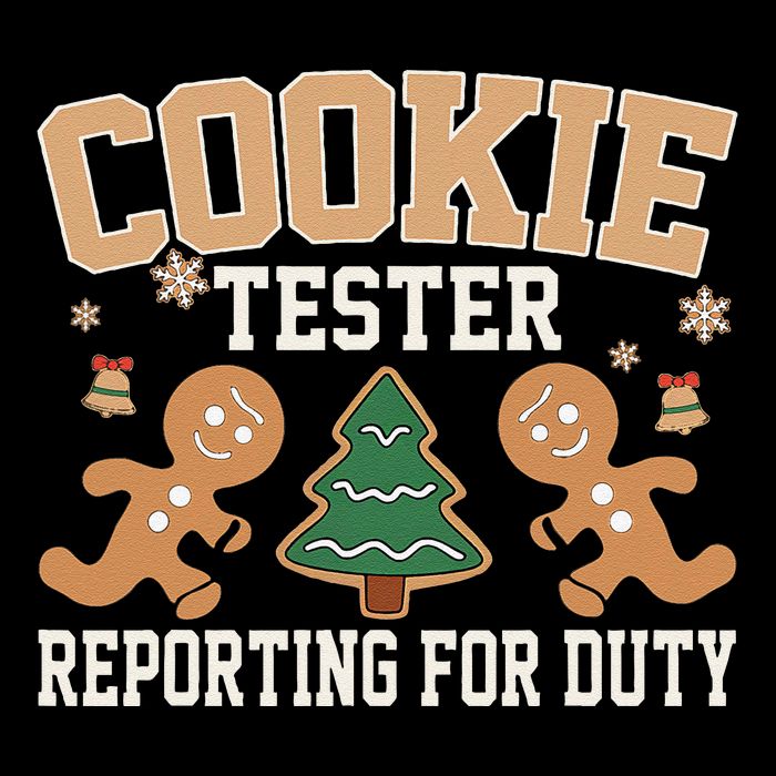 Cookie Tester Reporting For Duty Funny Christmas Xmas Flat Bill Trucker Hat