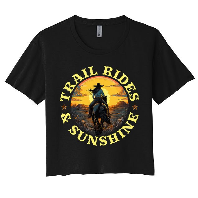 Country Trail Rides And Sunshine Horse Riding Cowgirl Crop Top