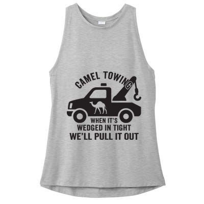 Camel Towing Retro Adult Humor Saying Funny Halloween Gift Ladies PosiCharge Tri-Blend Wicking Tank