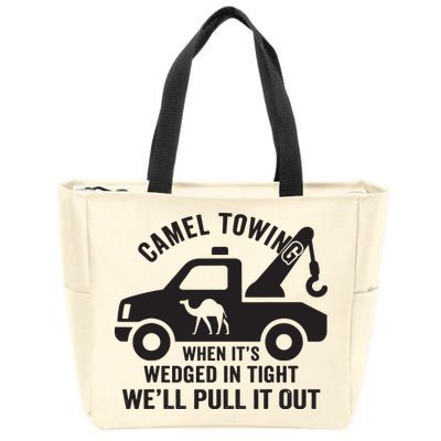 Camel Towing Retro Adult Humor Saying Funny Halloween Gift Zip Tote Bag