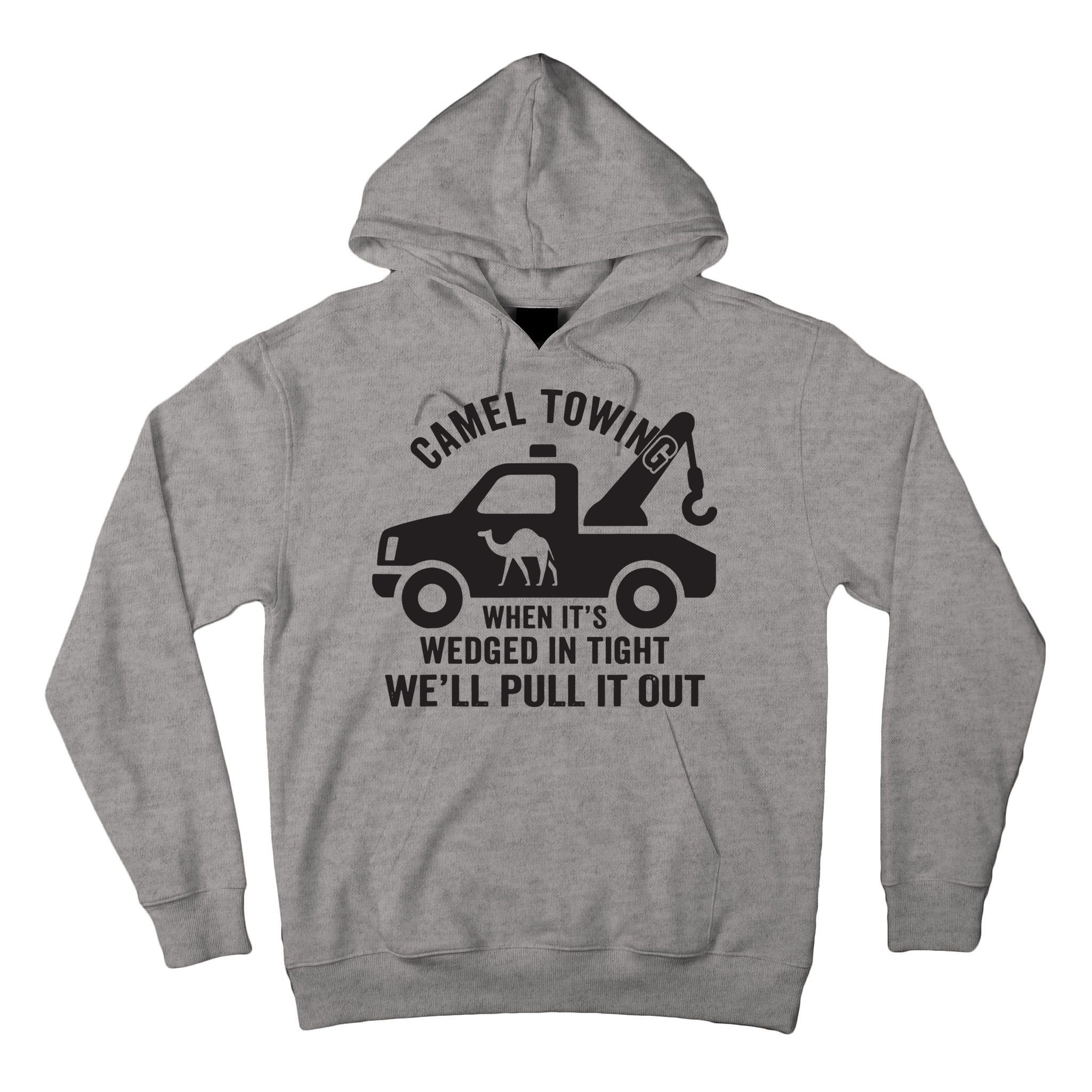 Camel Towing Retro Adult Humor Saying Funny Halloween Gift Tall Hoodie