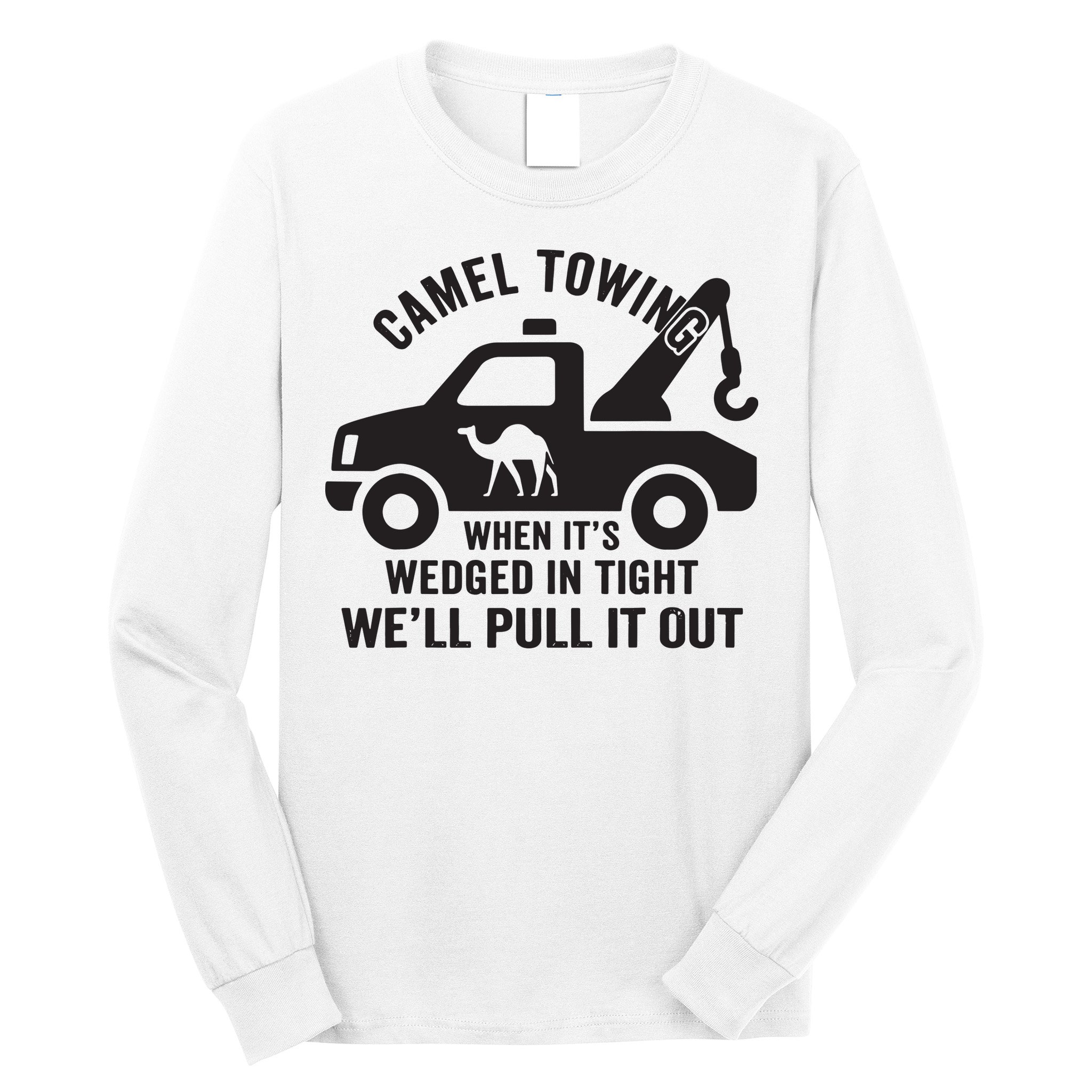 Camel Towing Retro Adult Humor Saying Funny Halloween Gift Long Sleeve Shirt