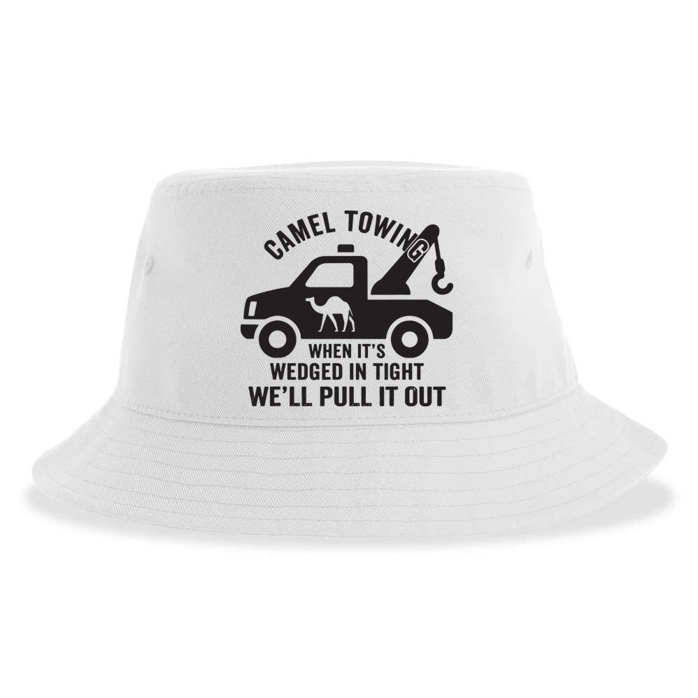 Camel Towing Retro Adult Humor Saying Funny Halloween Gift Sustainable Bucket Hat