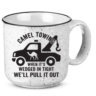 Camel Towing Retro Adult Humor Saying Funny Halloween Gift 15oz Campfire Ceramic Mug